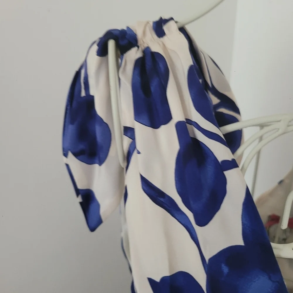 Anthropologie Yoana Barashi All Silk Floral Print Dress Size 4 - Picture 6 of 8